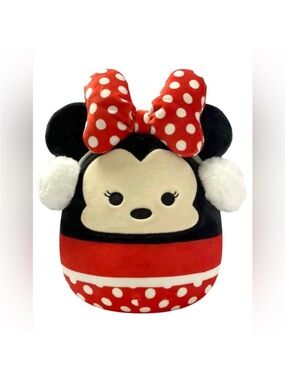 Squishmallows Minnie Mouse Polka Dot Bow Plush 10” NWT holiday release winter